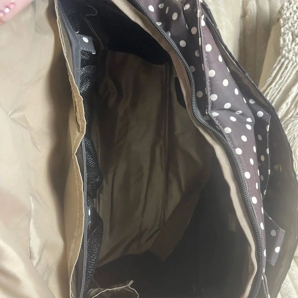 Ju-Ju-Be Black and White Polka Dot Baby Bag​